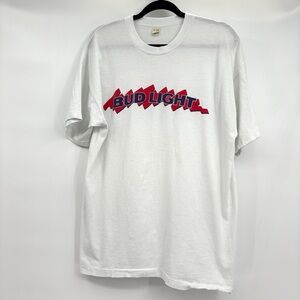 Bud Light Vintage Single Stitch 80s? Tee Shirt XL White